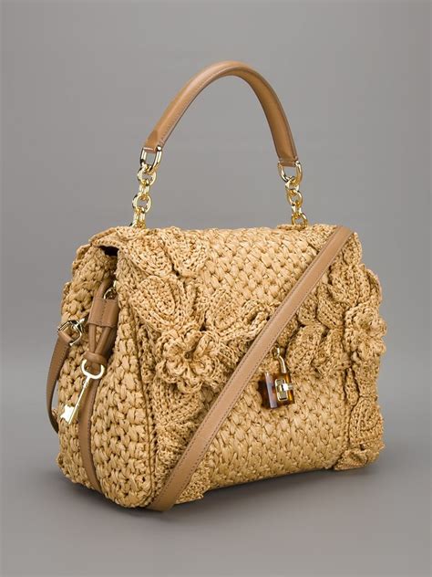 dolce and gabbana raffia bag.